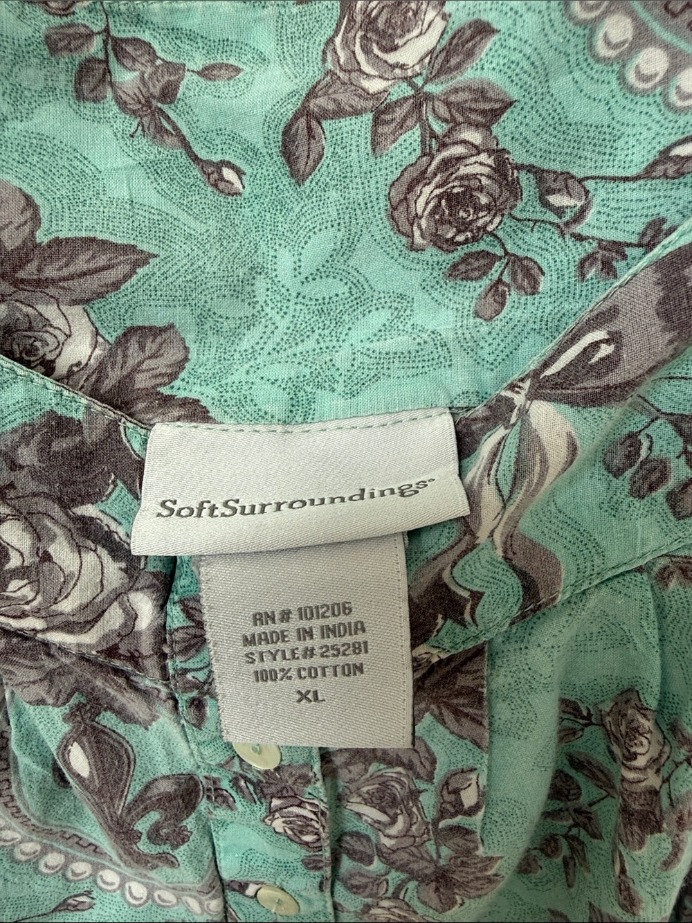 SOFT SURROUNDINGS maxi dress with Pockets and Ruffle hem size XL - Picture 3 of 8